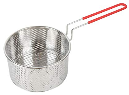 UPKOCH Scolapasta Acciaio Inossidabile Manico Ergonomico Schiumarola Per Pasta e Cibi Fritti Per Cucina Domestica e Ristoranti Filtraggio Efficiente Di