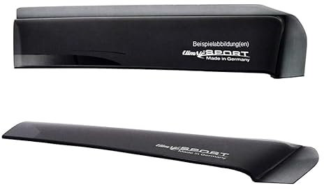 ClimAir Windabweiser vorne (mit ABE) 03-3102, Farbausführung: schwarz - Set mit Parkscheibe - Kompatibel für Opel Corsa C Fließheck/Limousine