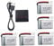 ZYGY 5PCS 3.7V 300mAh 25C lithium battery with 5-in-1 charger for Syma S39 X11 X11C WLToys V911S A120 XK A150 V966 FX801 UDI U830 U816A Hubsan X4 H107L DFD F180W F180C HS170 HS170C drone spare parts