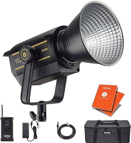 GODOX VL150 150W 5600K LED Photography Video Light Continuous Output Lighting Bowens Mount, Mobile APP Control, Dimmable with Colour Gel Filters + 12 Month Extended Warranty Card (3 Yrs)