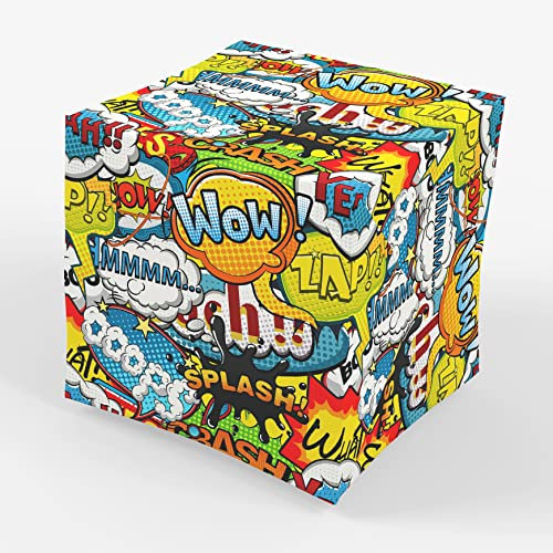 Stesha Party Comic-Geschenkpapier, Superhelden-Geschenkpapier, flach gefaltet, 76,2 x 50,8 cm, 3 Bögen