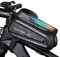 GFFG 7 Zoll Fahrrad Rahmentasche Lenkertasche Wasserdicht Handytasche für Smartphone bis mit Sensitivem Touchscreen für Montainbikes, Rennrad, Ebikes
