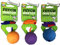 3 PACK GOODBOY FETCH DOG TOY BOUNCY PIMPLED RUBBER BALL ON ROPE THROW 08986