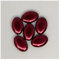 12 pcs Pearl Immitaion Glass Beads 12 x 9 mm, Burgundy