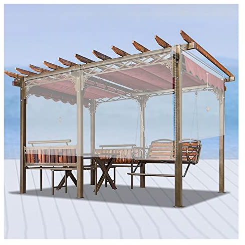 ZXCASDF HD Transparent Roll Up Curtain,Outdoor Clear Vinyl Roller Shades,Transparent Waterproof Roller Blinds,Outdoor Pergola Roller Shade Blind,for greenhouse,balcony,pavilion,160x300cm/62.9x118.1in