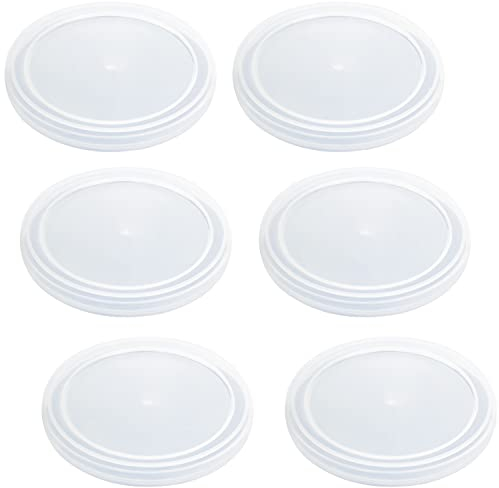 Dosendeckel Deckel für Dosen Katzenfutter Hundefutter Transparent Dosenverschluss Katze Dosendeckel 76m Plastikdeckel Futterdosen Deckel Universaldeckel Frischhaltedeckel (6 Stück)