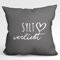 Huuraa Zierkissenbezug Sylt verliebt Geschenk 40x40cm Steel Grey Baumwolle Sylt Dekoration