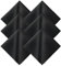 Laeeyin 6pcs Microfiber Glasses Cleaning Cloths - Screen Cleaner for Glasses, Screens, Tablets (15 x 18 cm) (Black)