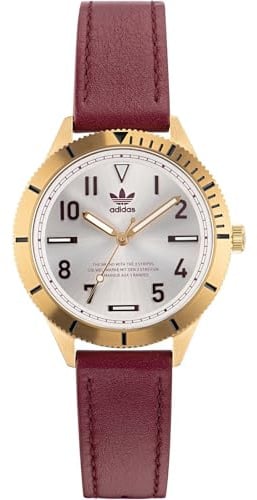 adidas Maroon Eco-Leather Strap Watch (Model: AOFH225702I)