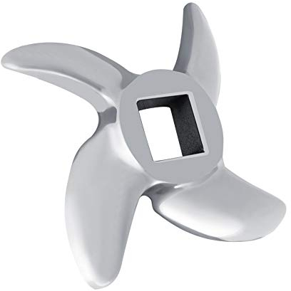 Lames de Hachoir à Viande 12 22 32 en Option, Couteau de Hachoir en Acier Inoxydable, Lames de Hachoir en Forme de Croix, Plaque de Coupe de Hachoir Pièce de Rechange pour Hachoir à Viande de(22#)