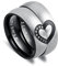 ANAZOZ Ringe Edelstahl Partnerringe, Verlobungsring 16mm Schwarz mit Gravur I Love You Hochzeit Ring Damen Größe 57 (18.1)