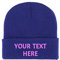 Dinikally Personalisierte Benutzerdefinierte Stickerei Schädeldecke Hut Wintermütze Beanie für Männer & Frauen mit Text (dunkel blau)