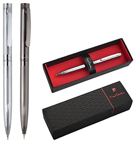 Pierre Cardin® RENEE Drehbleistift mit Gravur | Premium Stift Etui | Graphitmine | edel | personalisiertes Geschenk | Namen | graviert | Jahrestag | Geburtstag (Gunmetal)