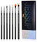 Jessup Pinsel Lidschattenpinsel Set 7-teiliges Augenpinsel Set Professionelles Augen Makeup Pinsel Hochwertiges Augen Make Up Pinsel Set Smoky Blending Shader Precision Crease Schwarz Silber T334