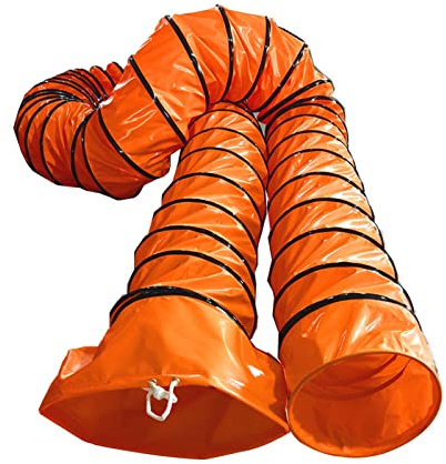 LIGUOYI PVC Luftkanal Ø Ca 250mm 300mm 500mm, 5m 10m Länge Warmluftschlauch, Flammhemmend Flexibler Lüftungskanal Langlebig Und Robust, Wasserdicht Lüfterkanal Für Fabriken, Keller, Werften