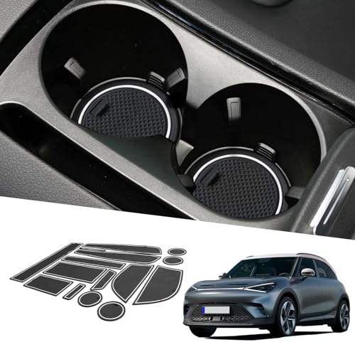 BIXUAN Smart #1 2024 compatibile con Smart 1 2023 Tappetini Antiscivolo per Console Centrale Bracciolo Tappetini in Gomma Porta Bevande Tappetino Antiscivolo, 14 pezzi