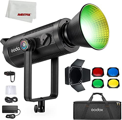 Godox SZ300R RGB-Video-Farb-LED-Licht: Professionelle Qualität CCT 2500–10000 K, CRI 96 TLCI 96, leiser Modus, 14 Fx-Effekte und mehrere Fernbedienungsmethoden, Videoproduktion