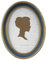 AELS 12,7 x 17,8 cm Vintage-Bilderrahmen, eleganter antiker Bilderrahmen mit Glasfront, Foto-Display, Tisch-Wandbehang, Geschenkideen, oval, Blau mit Goldrand