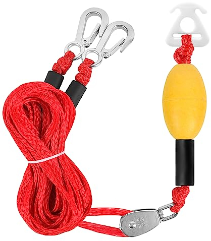 Harnais de remorquage auto-centrant pour sports nautiques avec boule de mousse, harnais de remorquage robuste pour bateau avec 2 conducteurs permanents en acier inoxydable antirouille