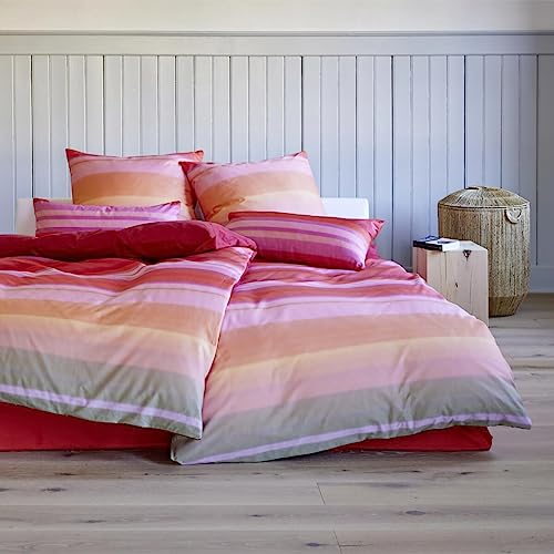 Cotonea Bio Satin-Bettwäsche Meran rot 80x80 cm