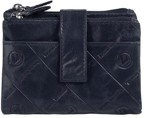 bruno banani Geldbörse Echt Leder Damen | schicke Geldbörse, hochwertiges Portemonnaie, vielseitige Fächeraufteilung, 2 Scheinfächer blau | 021860