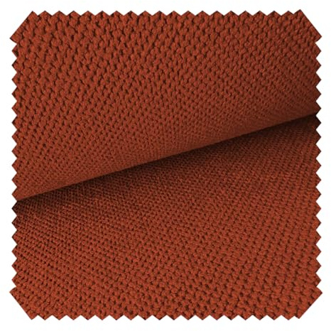 novely® CURTIS - Schwer Entzündbarer Möbelstoff - Wasserabweisender Polsterstoff mit Wabenstruktur - Pflegeleicht Meterware 1lfm | Farbe: 55 Kupferrot