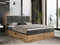 MKS MEBLE Boxspringbett 180x200 mit Bettkasten, Polsterbett 180x200 mit Matratze H3, Boxspringbett 180x200 mit Kopfteil, Boxspringbett mit Massivholz - Nessi - Dunkelgrau Velvet - H3