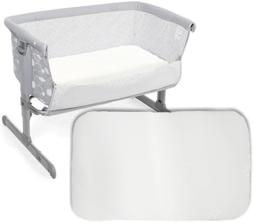 Hanson and Langford Next2Me Bedside Crib - Washable Hypo-Allergenic - Removable Quilted Cover - Extra Thick Size 83 x 51 x 5 cm @M&A STYLES