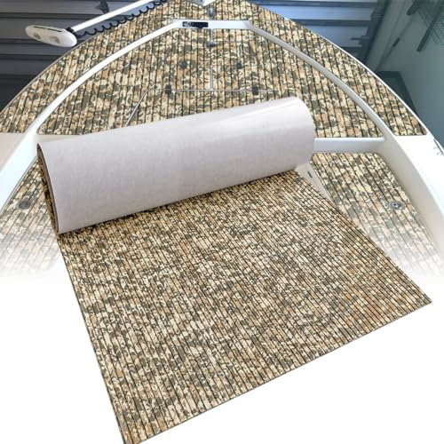 HZCHIONE Boat Flooring Desert Camo EVA Foam Boat Decking 240x115cm Non-Slip Boat Mat Self-Adhesive Foam Boat Deck Flooring Carpet Mat Rolls for Kayak Deck Boat Yacht Flooring Motorboat