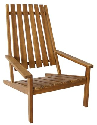 HC Garten & Freizeit Adirondack Liegestuhl aus Akazie inkl. Kissenauflage