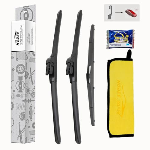 HODEE 28+28+12 Front Wiper Blades & Rear Windshield Wipers Replacement for Ford Focus MK III MK3 H Hatchback/T Turnier/E Estate 2012 2013 2014 2015 2016 2017 2018,Back Windows Blade