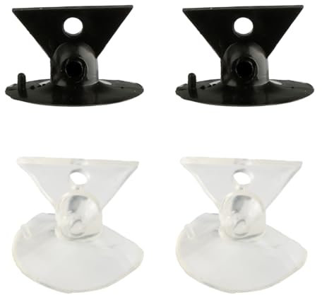 GroveEss 4PCS Bulb Changers, PVC Durable Remover Suction Cups, Strong Suction Safety Removal Sucker Tool for GU10 Replacing (Black, Clear)