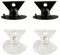 GroveEss 4PCS Bulb Changers, PVC Durable Remover Suction Cups, Strong Suction Safety Removal Sucker Tool for GU10 Replacing (Black, Clear)