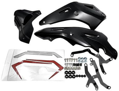GHAEKEBC Motorradverkleidung Für CB650R CB650F FE Motorrad-Unterbodenschutz Motorspoiler Untere Verkleidung Karosserierahmen Schutzzubehör(Schwarz)