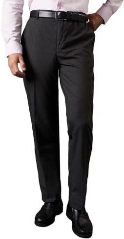 Burton Charcoal Tailored Fit Smart Trousers, 36S, Charcoal