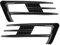 Paar Auto Front Nebelscheinwerfer Kühlergrill Grill Kompatibel for VW Golf 7 MK7 GTI 2014-2017 Nebel Lampe Unteren Stoßfänger grill(Glossy Black)