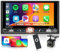 Double Din Car Stereo with Apple Carplay Wireless Android Auto FM/AM/RDS, Hodozzy 6.8 inch HD IPS Touchscreen 2 Din Car Radio with Bluetooth 5.2 EQ SWC HD Camera+USB/Type-C Ports+Remote Control