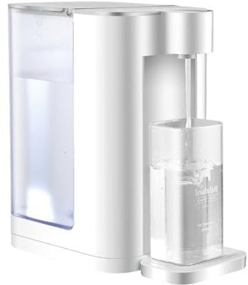 JVSURF 3L Instant Hot Water Dispenser with 5 Temperature Presets, 2000W Fast Boil, 2 Water Volume Choices with LED Light, Energy-Efficient, Digital Touch Screen, White