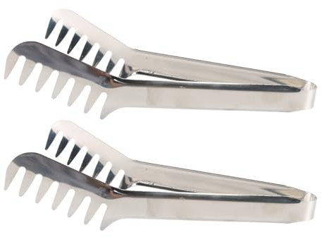 Alnicov Spaghetti Tongs Stainless Steel for Spaghetti Baking Kitchen Cooking Tools, Silver