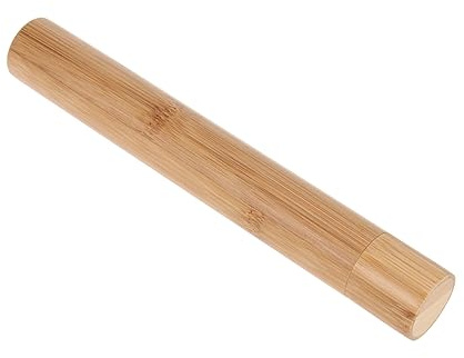 PACKOVE Zahnbürstenbox Aus Natürlichem Holz Tragbare Aufbewahrungshülle Für Zahnbürsten Natürliches Material Praktisch Für Reisen Passt Zu Allen Zahnbürsten Leicht Zu Reinigen