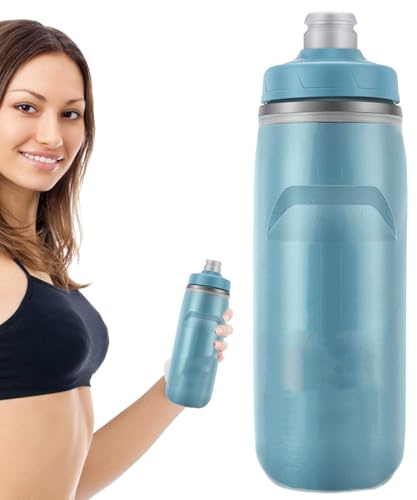 Generisch Bouteille d'eau de sport, large bouche avec isolation | Gourde de voyage – pour la course, le fitness, la randonnée, l'école, les cyclistes, les voyageurs, les , les adultes, les