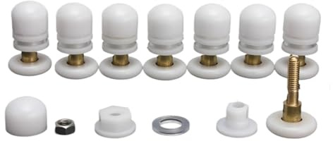 Sliding Glass Door Rollers 8pcs Door Rollers Home Bottom Top Shower Rollers/Runners/Wheels Replacement Single Wheel