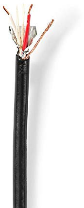 NEDIS - Câble micro - 2 x 0,35 mm² - 100 m - Rouleau - Noir
