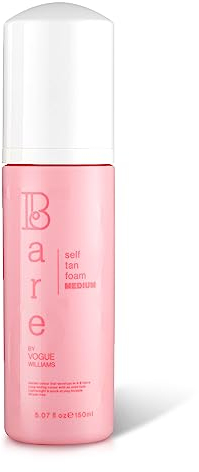 Bare by Vogue - Mittlerer Bräunungsschaum - Für alle Hauttypen geeignet - Selbstbräuner für Gesicht & Körper - Langanhaltende Fake Tan - 150ML