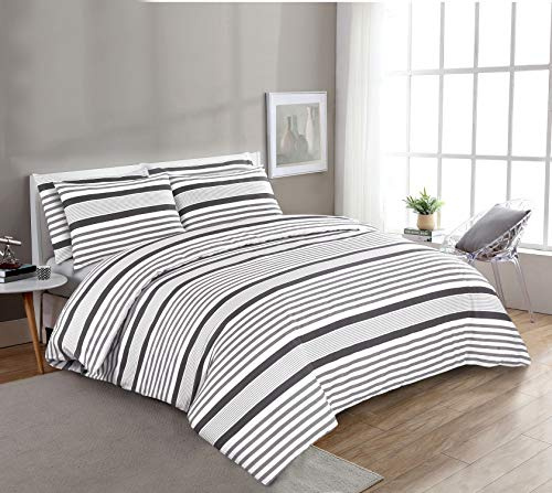 Adam Home Printed Quilt Cover Set (Mona Grey, Double) Elegant PolyCotton Bedding Set Duvet Cover Set includes 1 Quilt Cover & 1 Pillow Shams Extremely Soft & Durable Comforter Cover