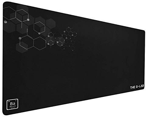 The G-Lab Pad Barium- Tapis de Souris Gaming XXL - Grand Tapis de Souris Gamer - Surface Optimisée Haute Précision - Base Antidérapante en Caoutchouc - Extra Large 900x450x3mm - Noir