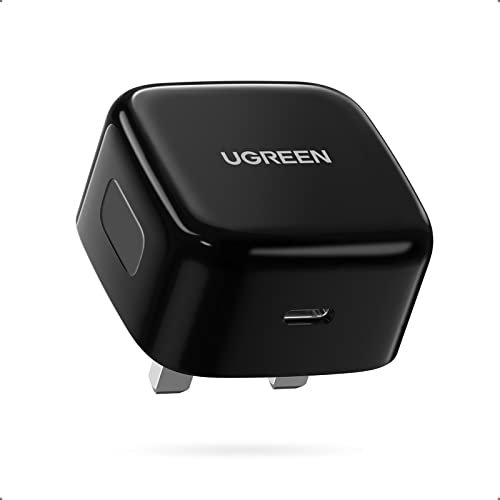 UGREEN USB C Plug 20W PD Fast USB C Charger Power Delivery Type C Plug Compatible with iPhone 14/14 Pro/14 Pro Max/13/13 Pro Max/12, iPad Pro/Air, AirPods, Galaxy S22/S21, Pixel 7/6, iWatch 7(Black)