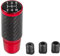 muge racing Schaltknauf, Auto-Schaltknauf, 5 Gänge, universal, Aluminium, mit 3 Adaptern (rot)