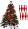 Simply Products 10 Droplet Baubles - Great Christmas Tree Decoration, Matte & Glitter Icicle Baubles (Red Glitter & Matte)