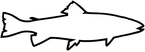PBHYDK 2 Stücke Forelle Aufkleber Vinyl Auto Aufkleber Sea Spotted Fish Schwarz 16,6 cm * 5,8 cm Laptop Koffer LKW Zubehör Auto Aufkleber Dekoration Aufkleber
